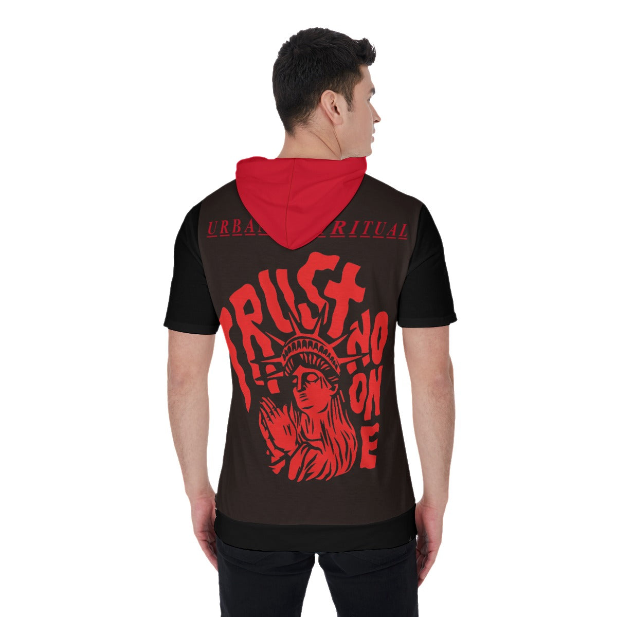 Trust no one Men's Short Sleeve Hoodie T-Shirt