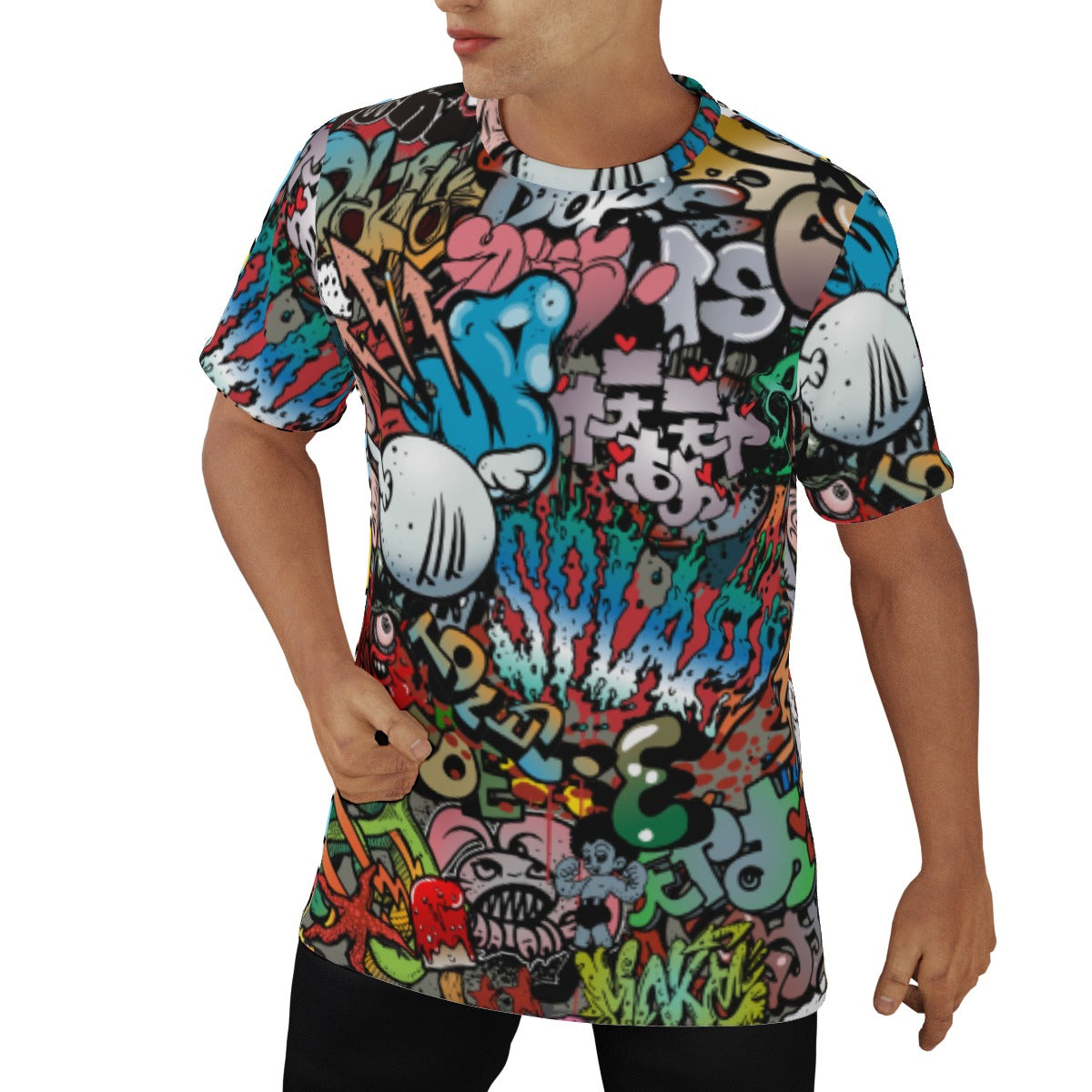 Graffiti splash O-Neck T-Shirt