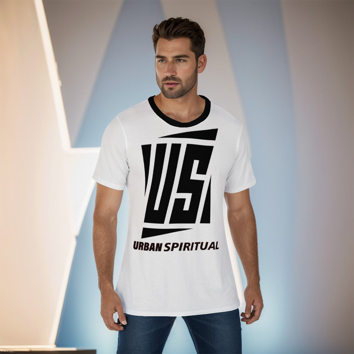 US URBAN SPIRITUAL LLC All-Over Print Men's O-Neck T-Shirt - US URBAN SPIRITUAL CLOTHING