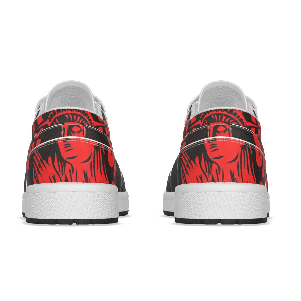 Trust No One Low State Leather Stitching Shoes