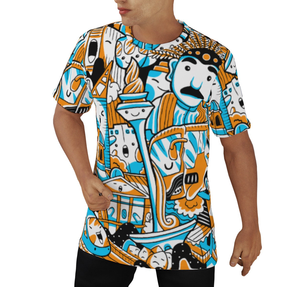 Pass The torch Round Neck O-Neck T-Shirt, Comfortable Daily Wear