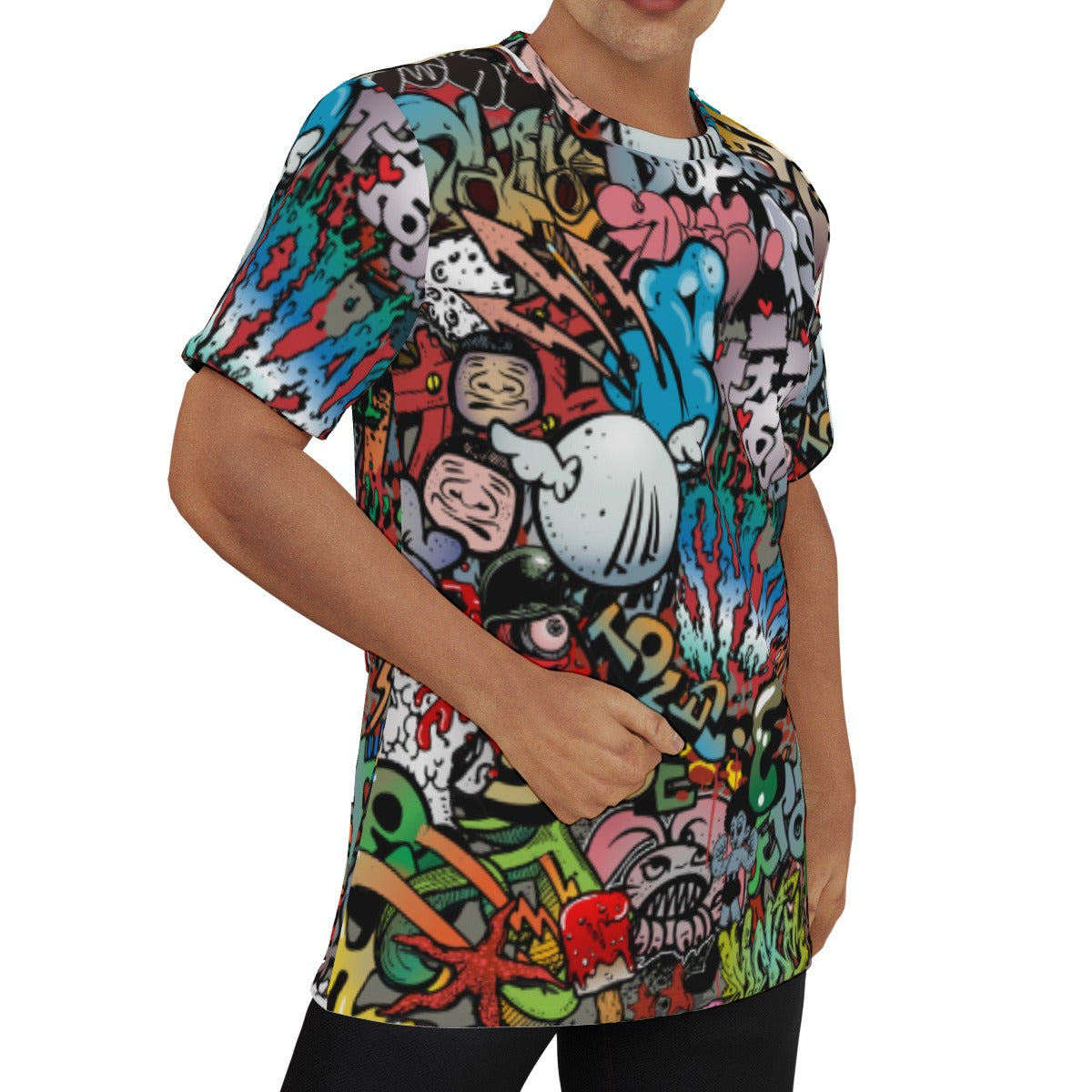 Graffiti splash O-Neck T-Shirt