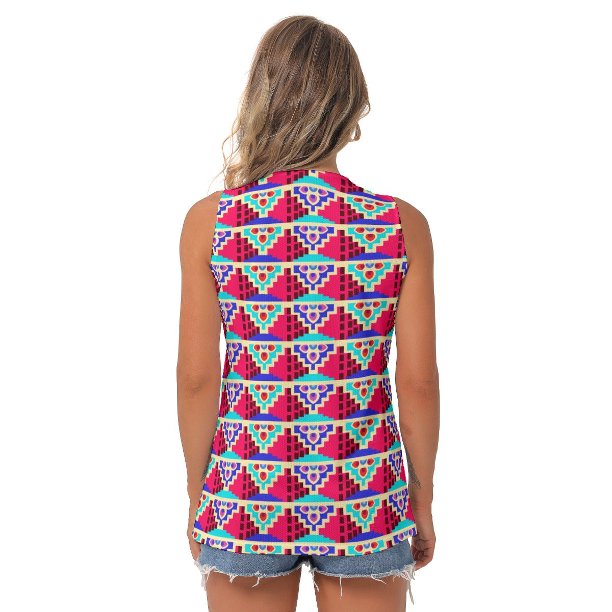 US Sleeveless V-Neck Top