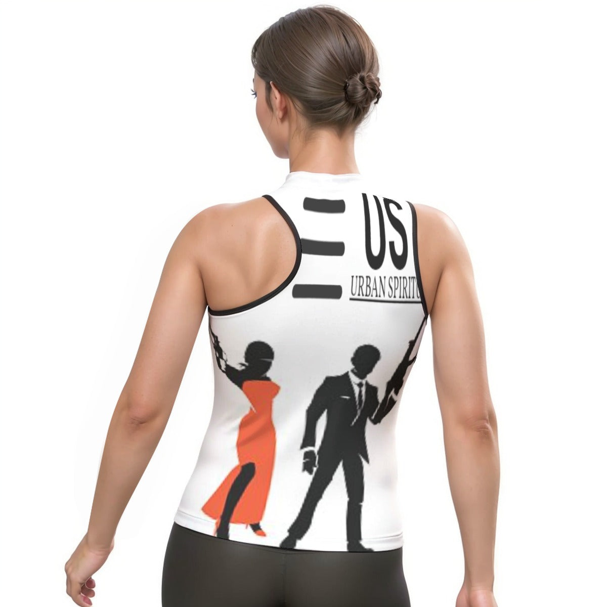 US URBAN SPIRITUAL Halter Sleeveless Asymmetrical Tank Top