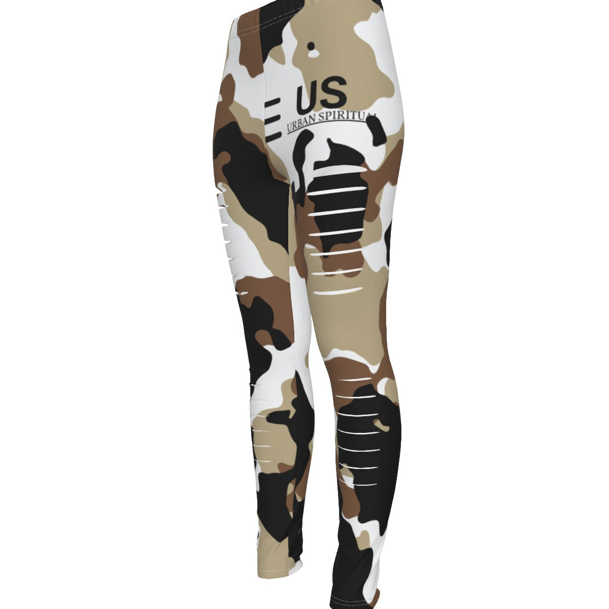 US URBAN SPIRITUAL Women's Ripped Leggings