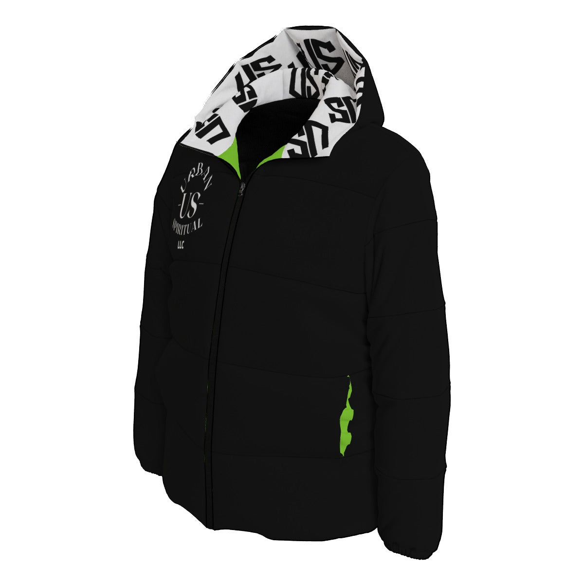 US URBAN SPIRITUAL LLC All-Over Print Unisex Down Jacket - US URBAN SPIRITUAL CLOTHING