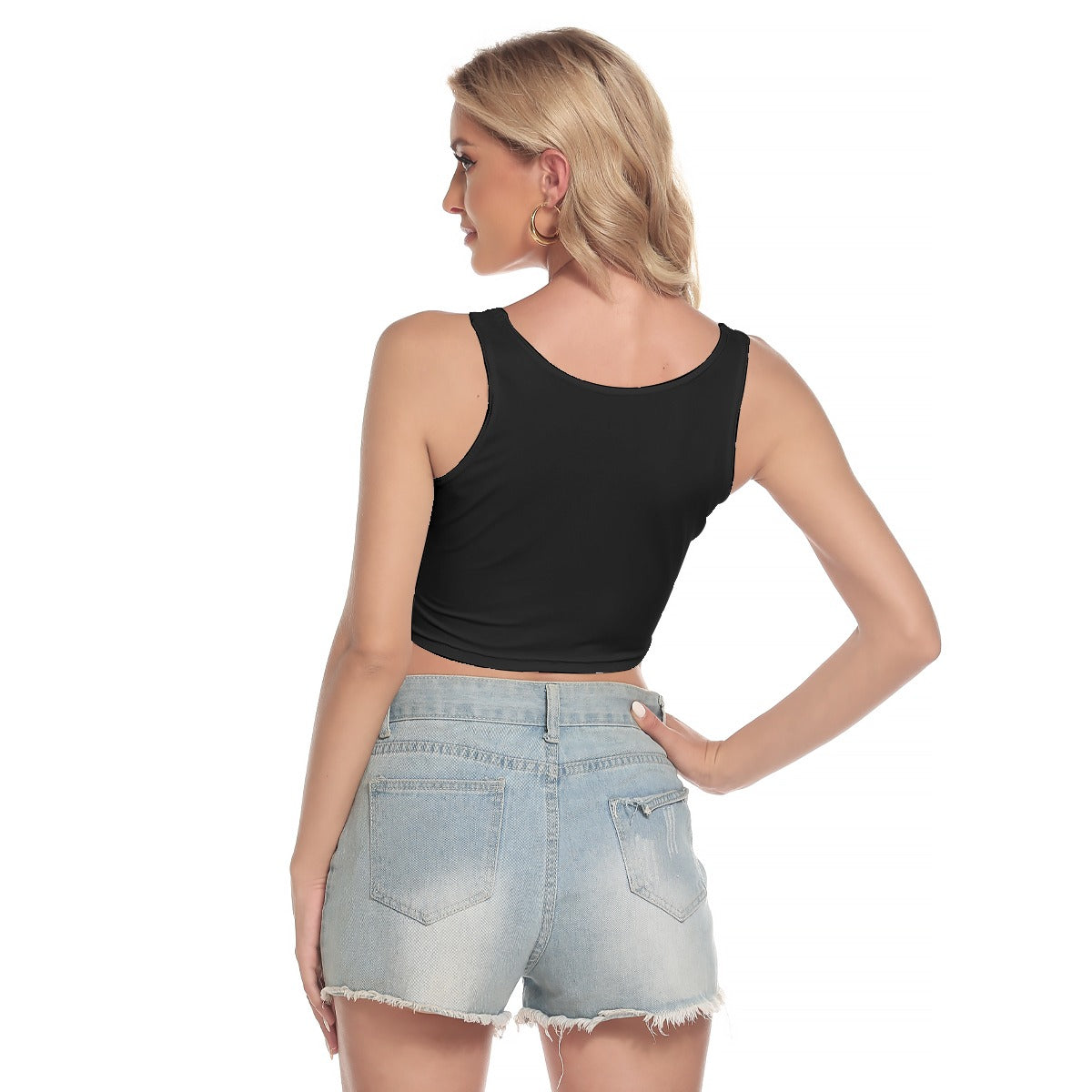 circle US Crop Tank Top