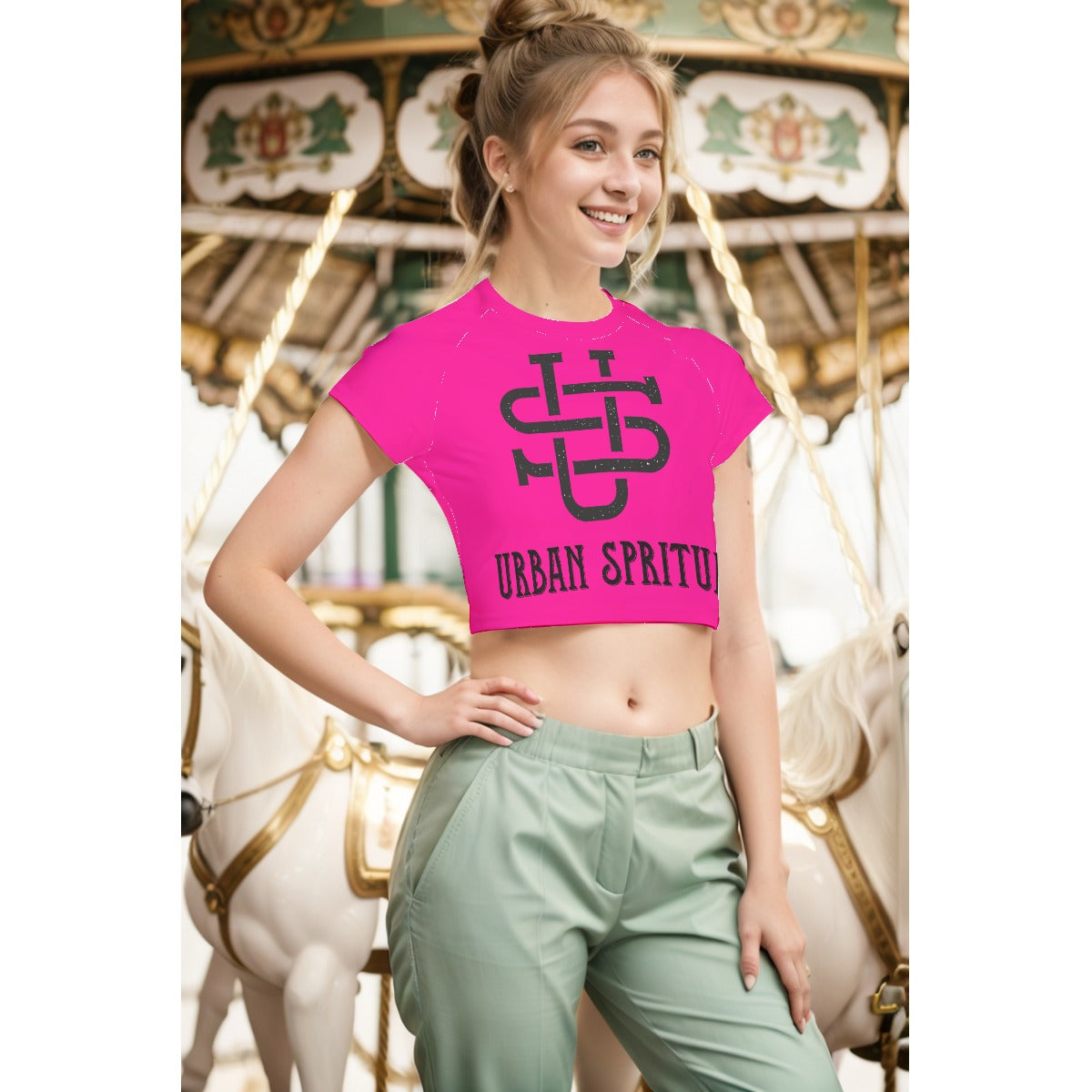 US Cropped T-shirt