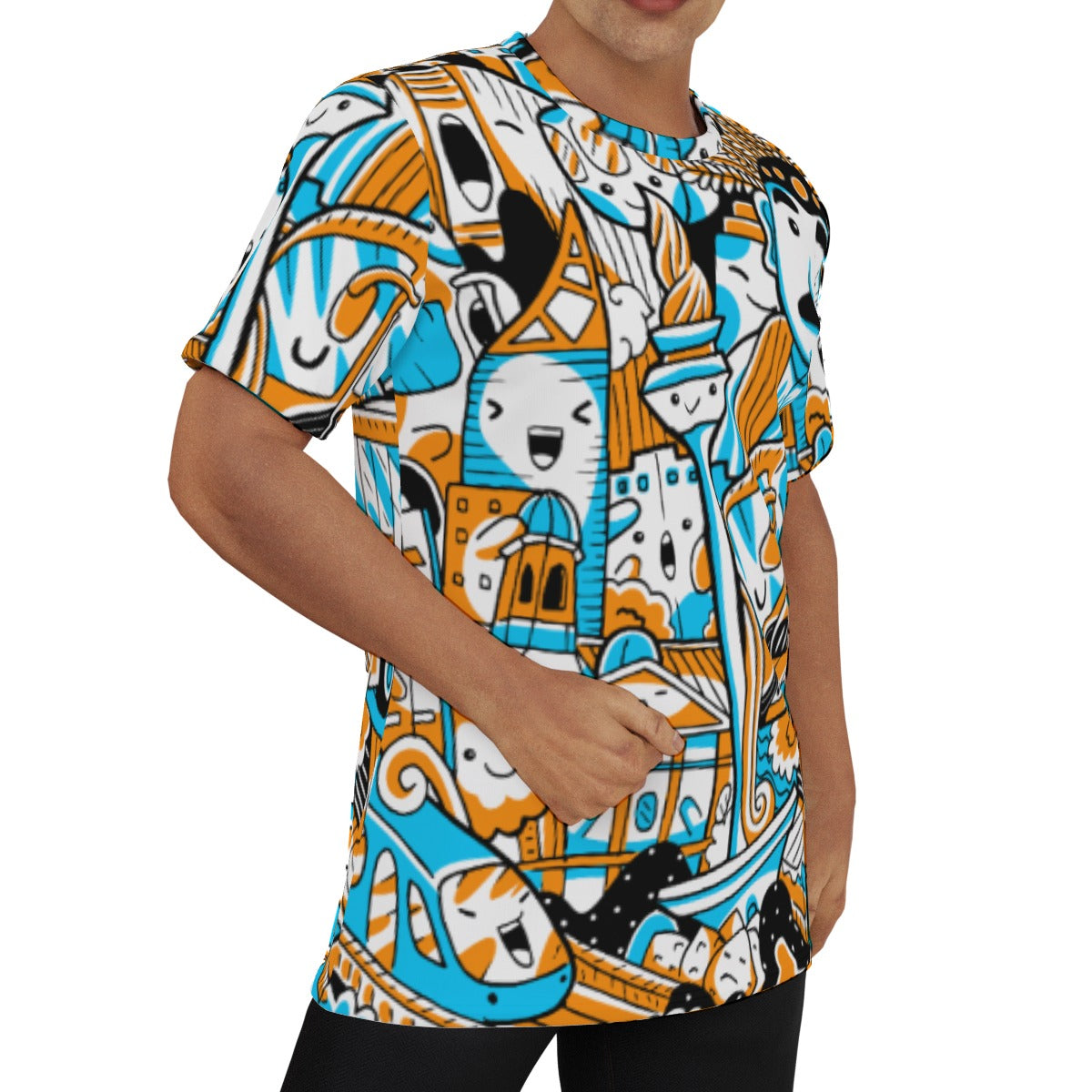 Pass The torch Round Neck O-Neck T-Shirt, Comfortable Daily Wear