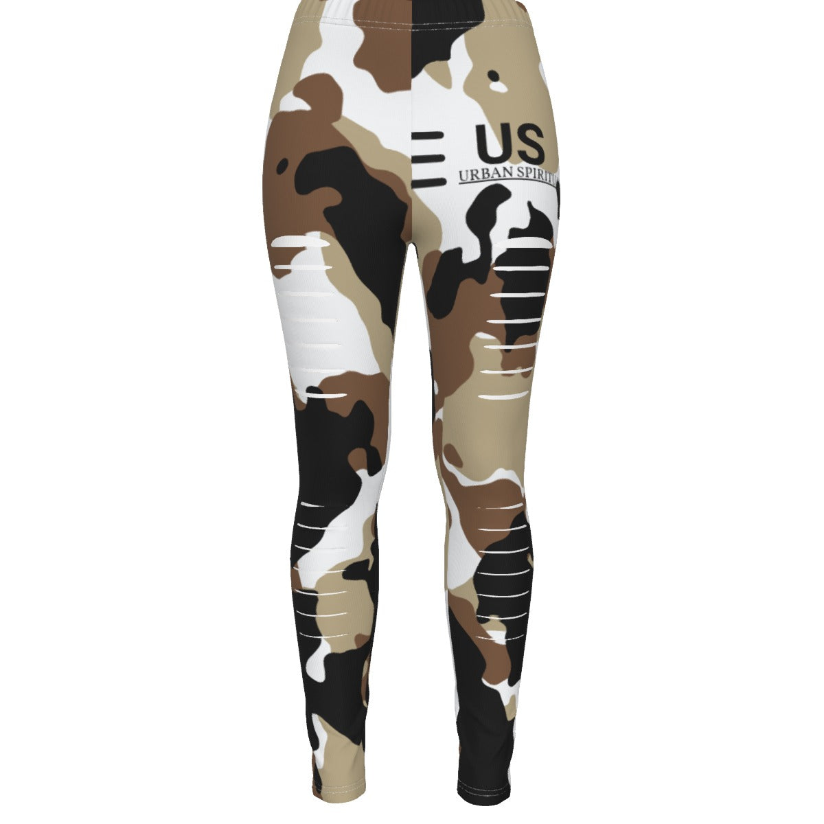 US URBAN SPIRITUAL Women's Ripped Leggings