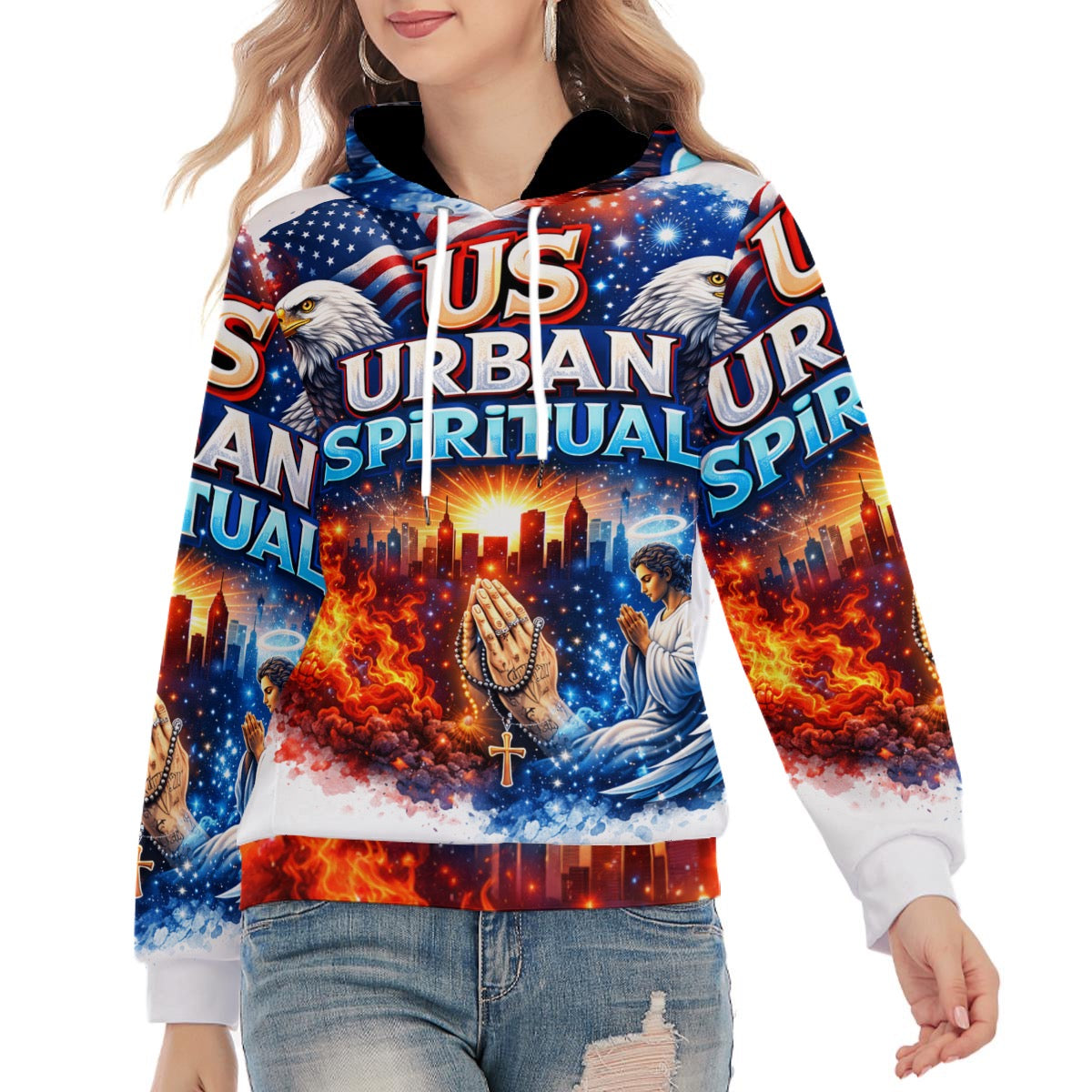 Red White and Blue Hoodie