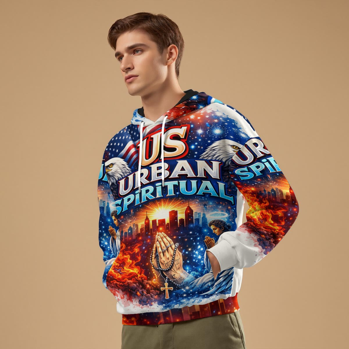 Red White and Blue Hoodie