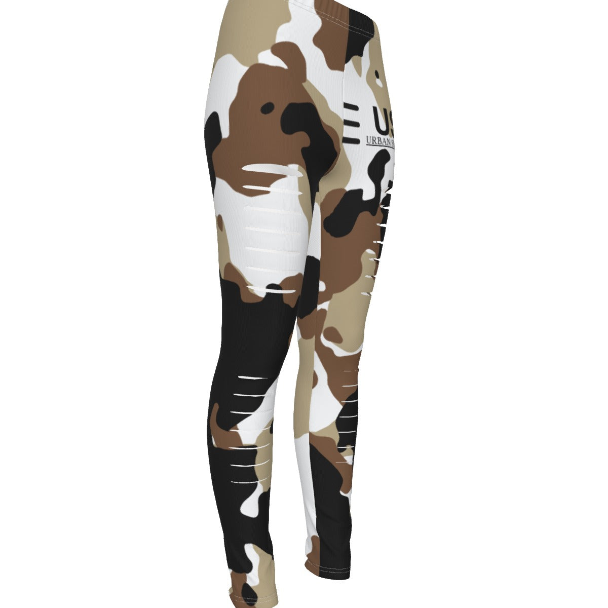 US URBAN SPIRITUAL Women's Ripped Leggings