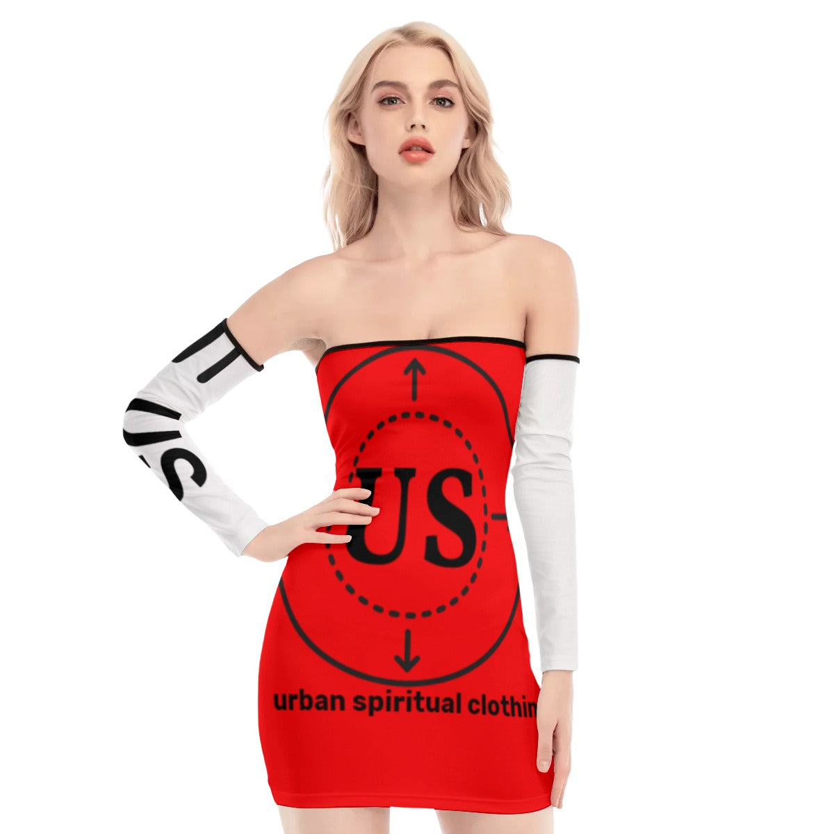 US Women's Off-shoulder Back Lace-up Dress