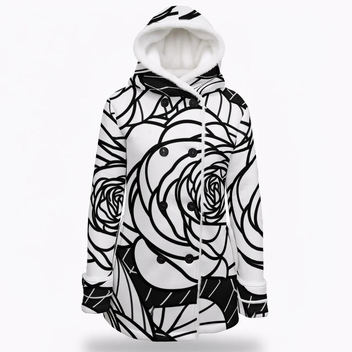 Rose Hooded Winter Coat