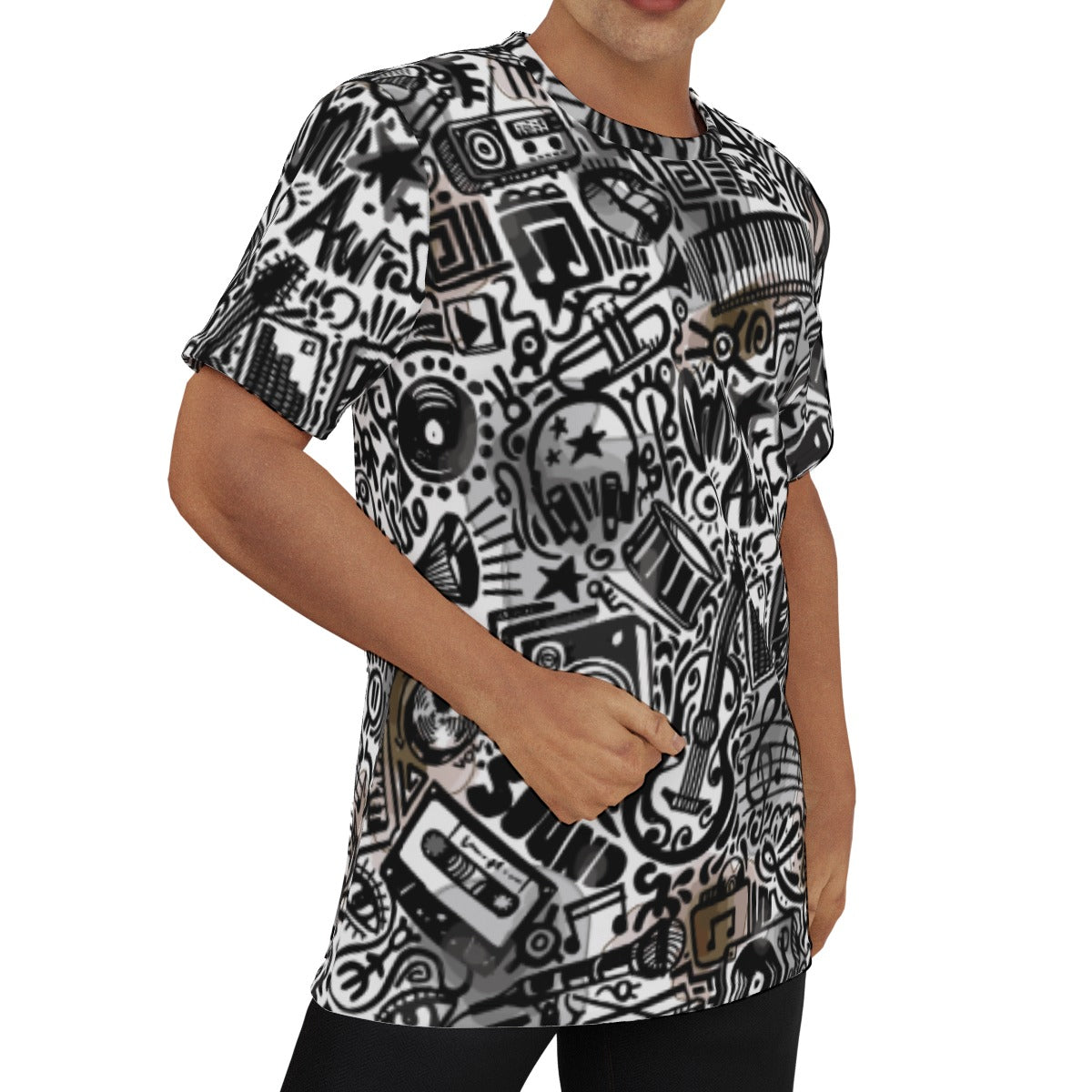 All Music O-Neck T-Shirt, Comfortable Daily Wear