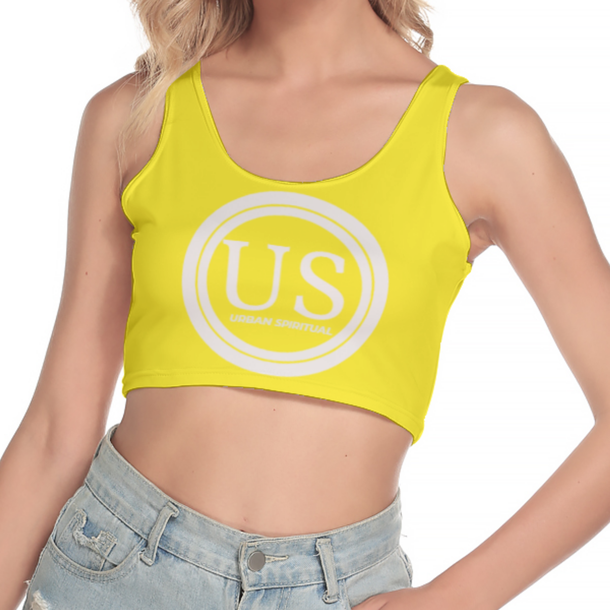 circle US Crop Tank Top
